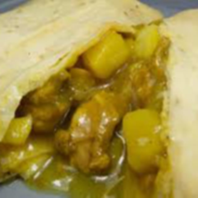 Curry Chicken Roti.